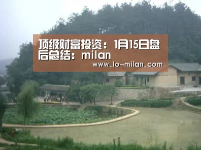 顶级财富投资:1月15日盘后总结:milan(图2) 米兰